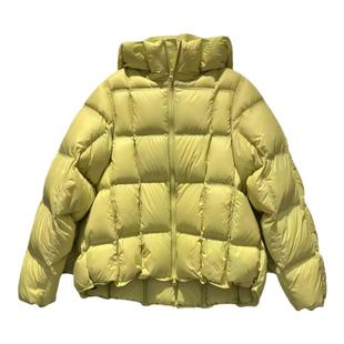 95绒实体店羽绒服女中长款加厚连帽宽松泡芙云朵方格24冬新款外套