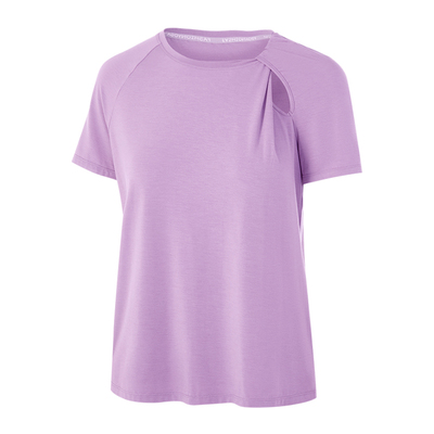 凡圣瑜伽服休闲运动时尚百搭宽松新款圆领短袖外搭T恤F15334