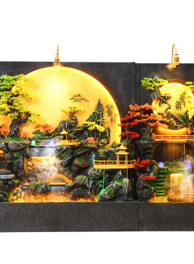 水幕墙假山流水屏风循环水景