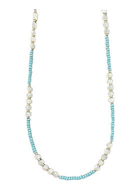 2025新款原创设计贝母蓝色串珠项链女小众高级感锁骨链气质颈链