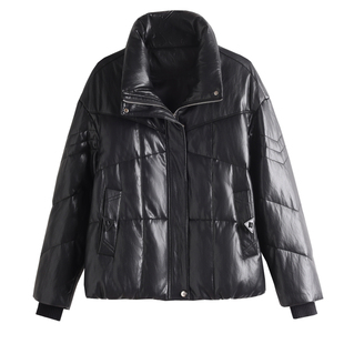 真皮羽绒服女短款绵羊皮夹克外套2025冬新款休闲宽松海宁皮衣皮草