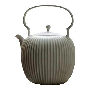 北溪堂景德镇汲泉壶冰台釉泡茶壶煮茶烧水壶风炉竹篮高端旅行套组