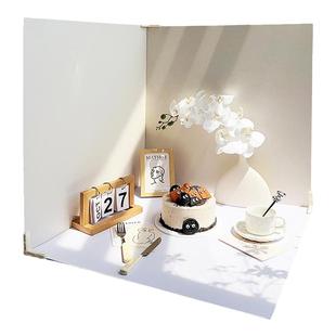 拍照背景板纯色高级感蛋糕背景墙美食烘培装饰PVC立体摆件拍摄道具场景布置网红直播花店摆拍摄影