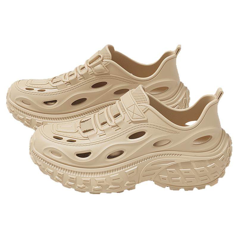 凉鞋男款夏季2026新款户外穿防滑防臭开车运动透气包头男士洞洞鞋