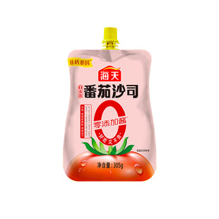 海天0添加番茄沙司305g袋装0添加西红柿酱薯条炸鸡意面番茄酱蘸酱