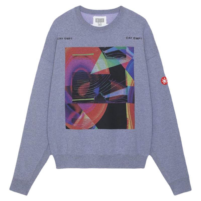 折扣现货 CE/CAVEMPT 22AW  COLOUR SEPARATION 霓虹炫光印花卫衣