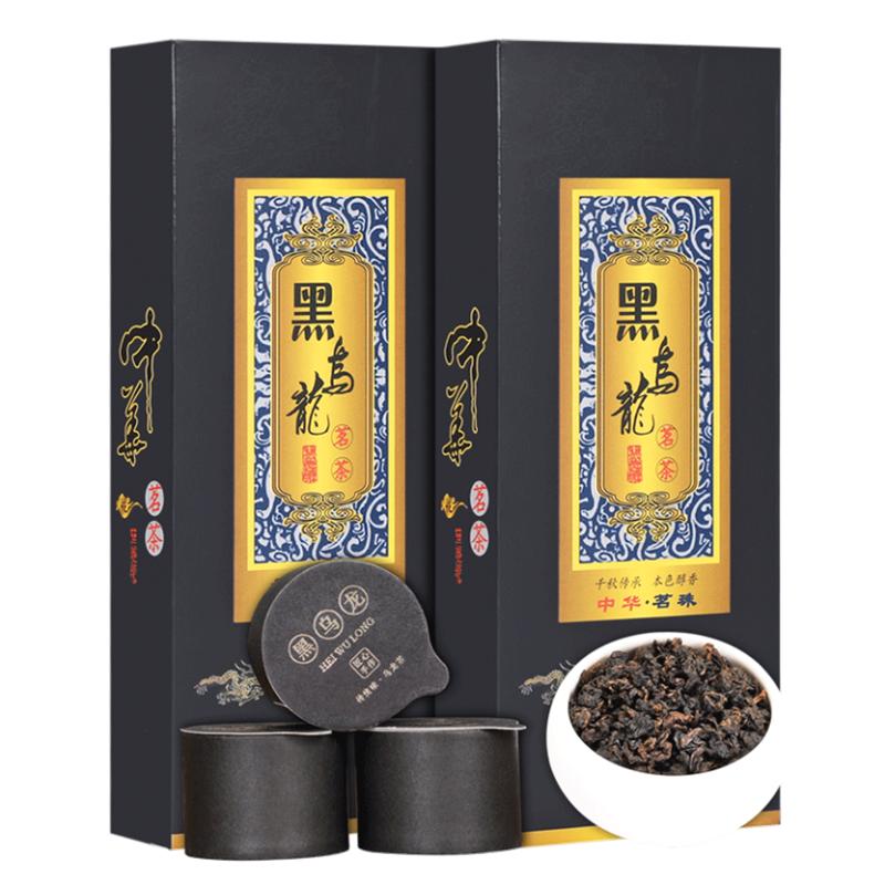 油切黑烏龍茶葉炭焙高山濃香型烏龍茶禮盒型小罐子散裝無糖茶包