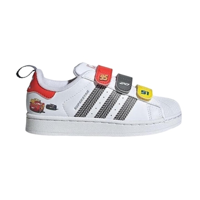 adidas阿迪达斯小童新款SUPERSTAR魔术贴贝壳头三叶草板鞋JQ1337