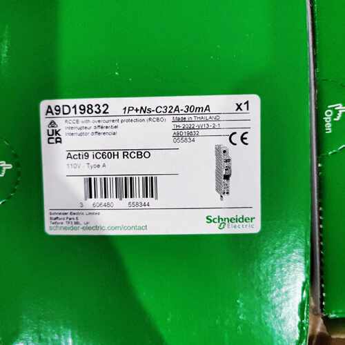 议价施耐德 A9D19832  1P-NS-C32A-100mA  iC60H  RCBO