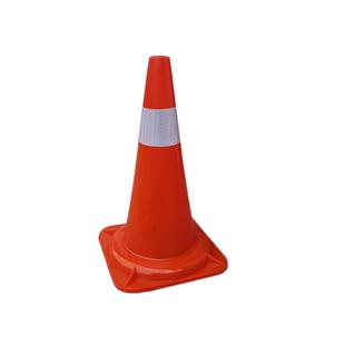 彩色PVC警示锥黑底座隔离墩路障雪糕筒提环交通安全锥 反光锥形标