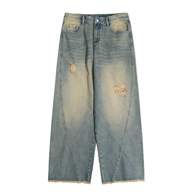 水洗牛仔长裤江南先生