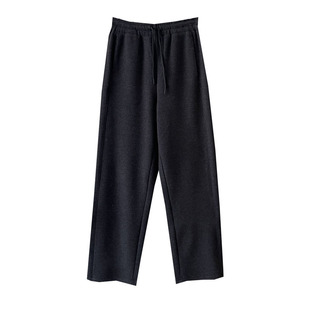 冬季加绒加厚暖暖糯米卫裤女两种裤脚直筒收口松紧腰奥粒绒休闲裤