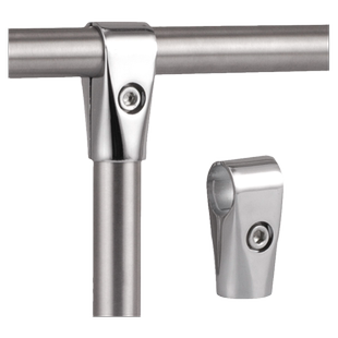 圆管25不锈钢管连接件晾衣架配件展架紧固件接头货架固定件两通GG