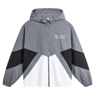 李宁韦德系列男子运动风衣防晒宽松型春款舒适外套AFDU399-B品