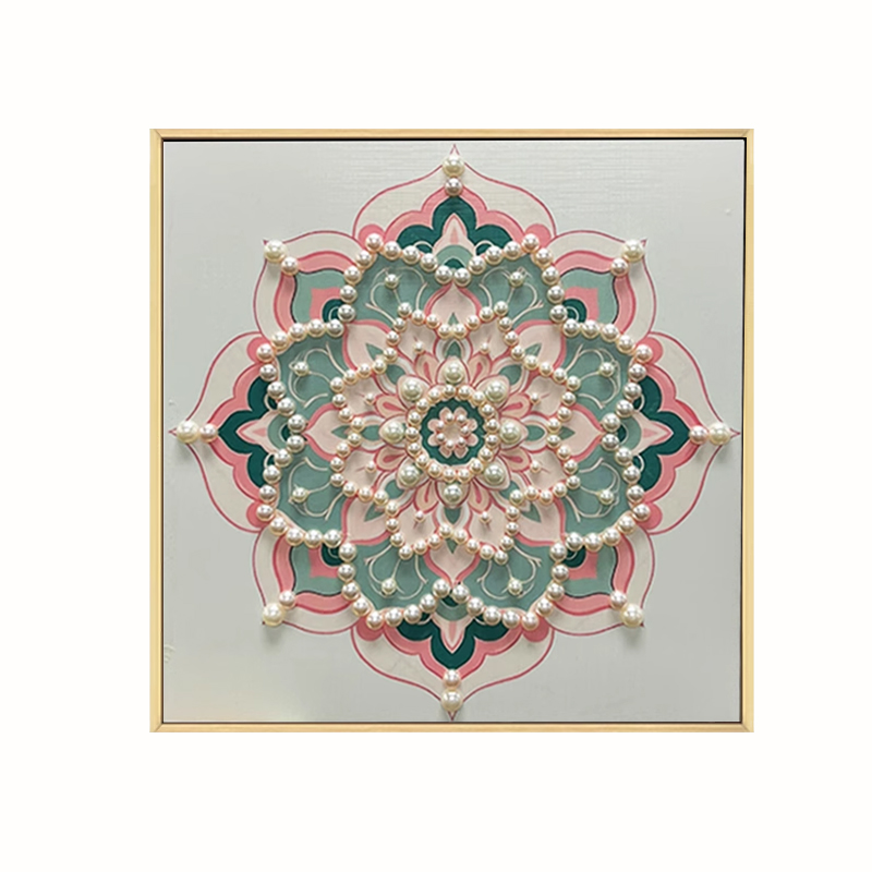 国风高级感宋锦珍珠画diy材料包非遗手工团建活动礼物装饰画挂画