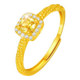 CAMIERY钻石方糖戒指女轻奢高级感小众设计气质百搭保色情侣对戒