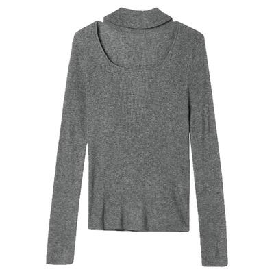 设计感上衣高弹打底套头毛衣