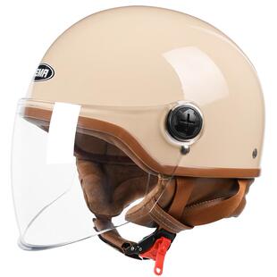 野马电动摩托车头盔3C认证男女四季通用飘盔冬季保暖半盔安全盔帽