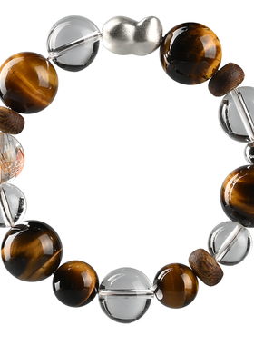 【金砂引】天然沉香水晶原创手串