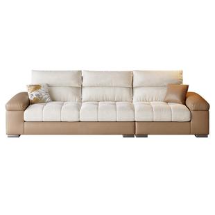 全友家居2025新款现代代简约猫抓布艺沙发客厅家具直排科技布沙发