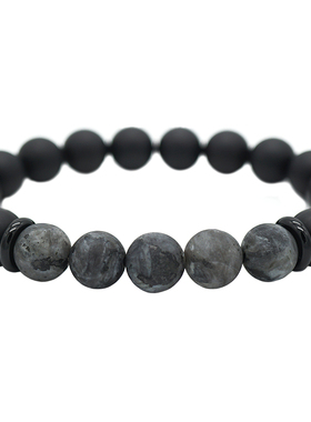 逸述原创男款水墨风手串黑玛瑙