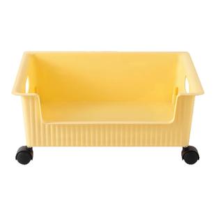 桌下书本收纳盒带滑轮书包可移动书箱装放书籍箱学生宿舍神器箱子