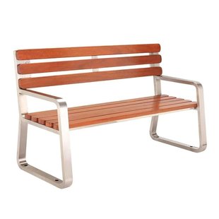 实木公园椅户外长椅不锈钢长座椅现代简约创意休闲椅户外椅公共椅