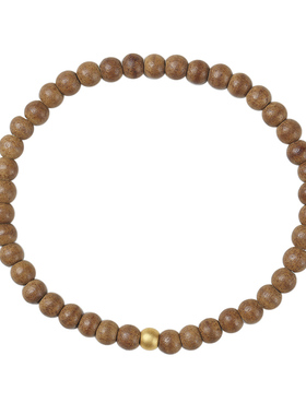 luckylotus女款沉香足金简约手链