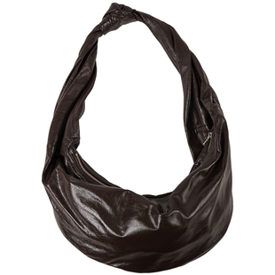 LESS日式通勤简约女式单肩包复古百搭时尚牛角包斜跨包3O8L10040