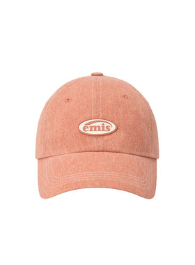 emis橙色做旧水洗橡胶标棒球帽