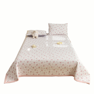 A类双层纱夹棉床盖2026新款针织榻榻米防滑床单可机洗床罩床褥垫