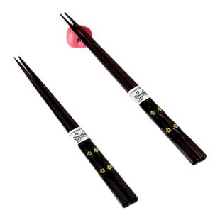 中式实木筷子家用高档无漆无蜡5双家庭装防滑不易发霉一人一筷子