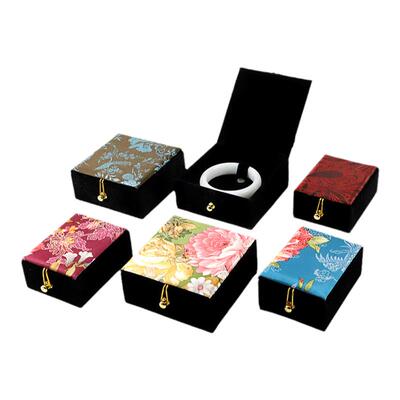 高档玉器珠宝刺绣吊坠手镯包装盒