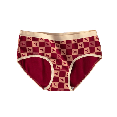 本命年红棉质少女平角裤2026款