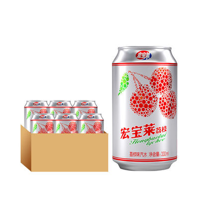 宏宝莱荔枝味碳酸饮料24罐