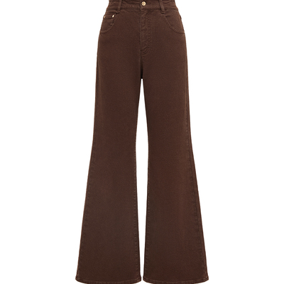 显瘦微喇裤长裤碳素磨毛彩绒雅莹