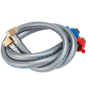 银色包塑马桶热水器高压防爆连接管4分不锈钢金属冷热进水软水管