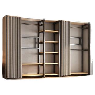 衣帽架金属框架开放式衣柜家用卧室落地挂衣架组合简易衣帽间架子