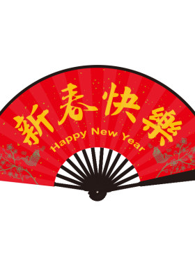 2026年马年绢布礼品表演折叠扇子