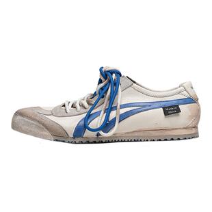 周莹男女同款牛皮复古做旧阿甘鞋脏脏鞋泥染做旧解构鞋休闲运动鞋