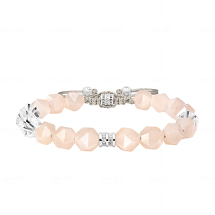 【限定新品】AWNL珍宝珠一生一世桃石白水晶手链女神节礼物送女友