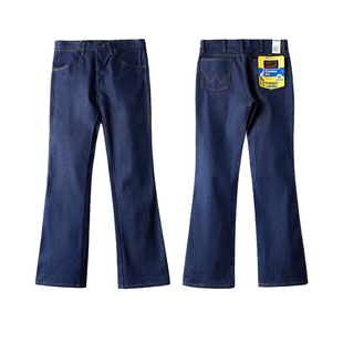 【自营】Wrangler/威格945NAV原牛未脱桨微喇牛仔裤男高腰宽松裤
