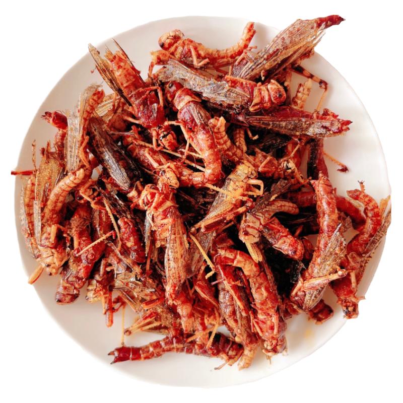 官方自营【全网低价买1发4】蚂蚱油炸即食新鲜蝗虫美食昆虫子蚱蜢