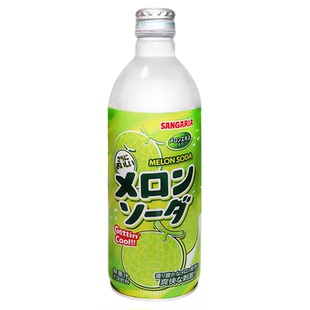 日本三佳利波子汽水500g瓶装葡萄味原味果味碳酸饮料原装进口