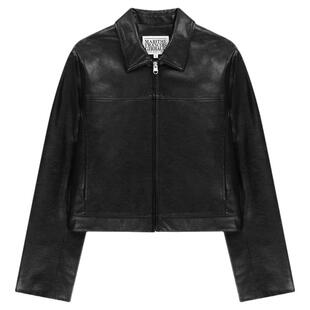 【高允真同款】MARITHE女士仿皮短夹克 经典翻领外套2026年春新款