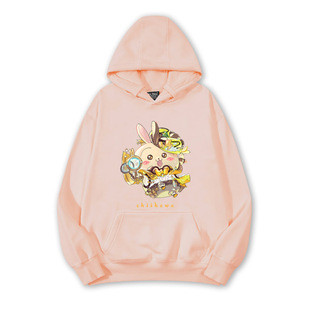 侦探吉伊卡哇chiikawa乌萨奇小八可爱卫衣男女童装连帽衣服加绒潮