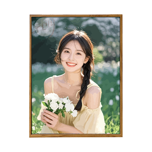 【定制】diy数字油画定制丙烯手绘填色真人照片送人专属定制礼物