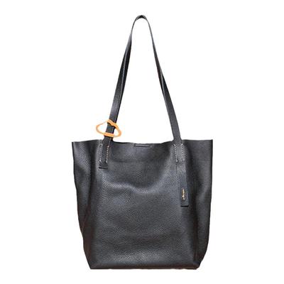 食草堂包包轻奢小众托特包头层牛皮大容量单肩包通勤菜篮子云轻