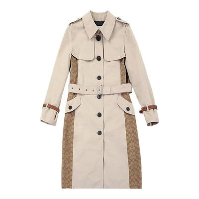 COACH/蔻驰女士风衣长款英伦老花