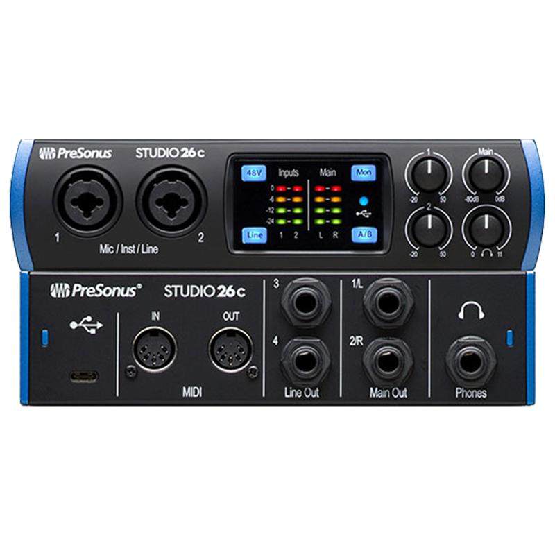 PreSonus普瑞声纳Studio24C 26C 68C 1810C 1824C录音直播USB声卡